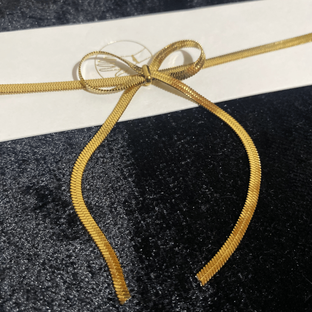 Altın Kaplama Zarif Yılan Zincir Kurdele Kolye