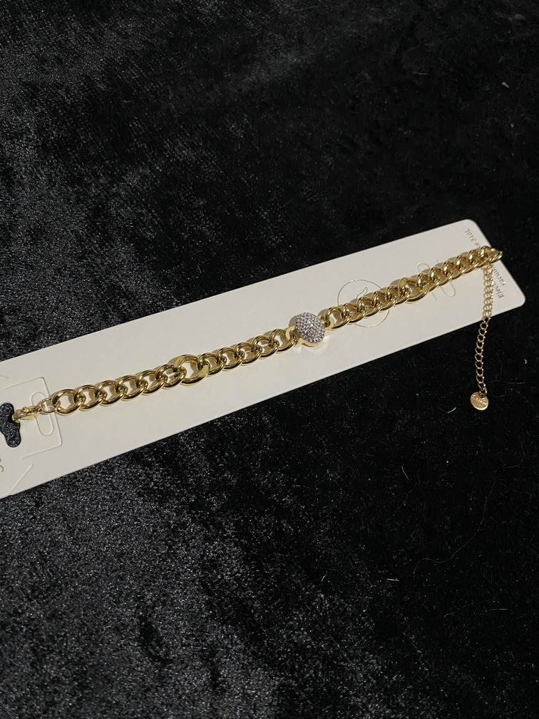 ShineLink Taş Detaylı Gold Zincir Bileklik