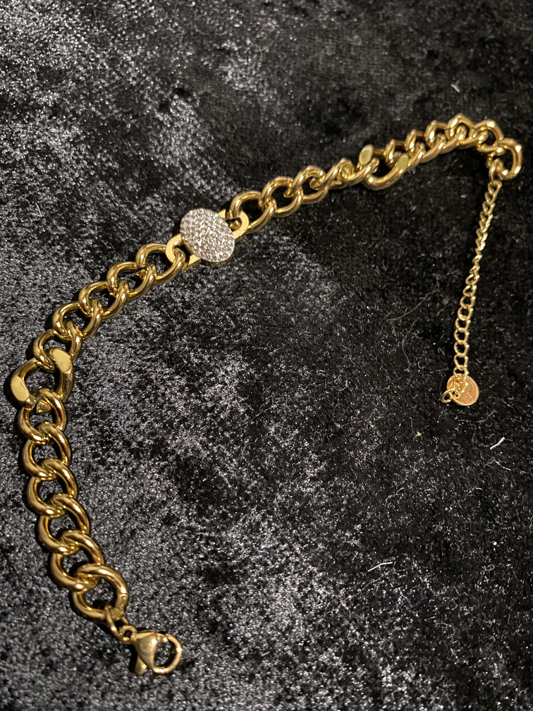 ShineLink Taş Detaylı Gold Zincir Bileklik