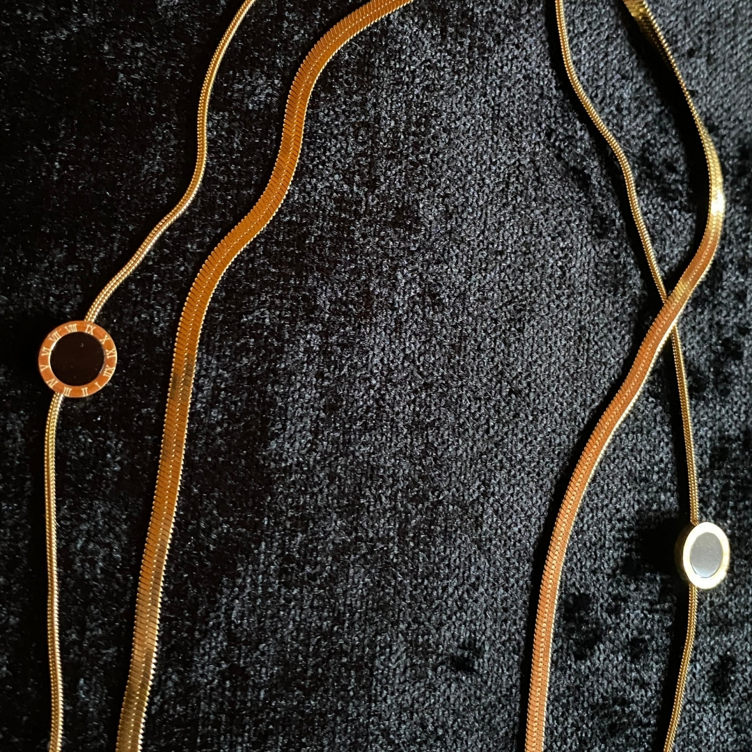 Aurora İnci Detaylı Çoklu Zincir Altın Renk Kolye