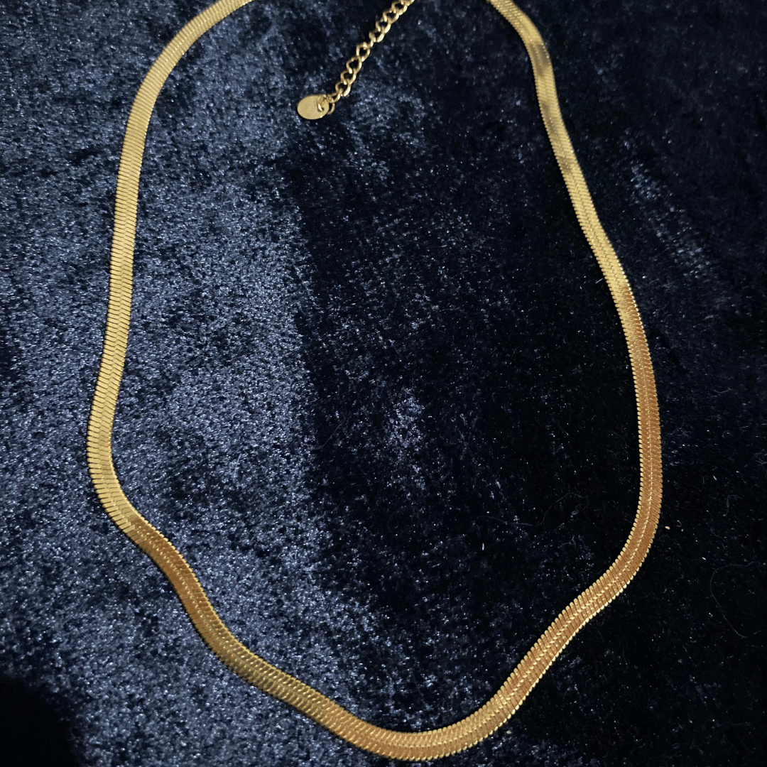 Yılan Zincir Gold İnce Kolye - Paslanmaz Çelik