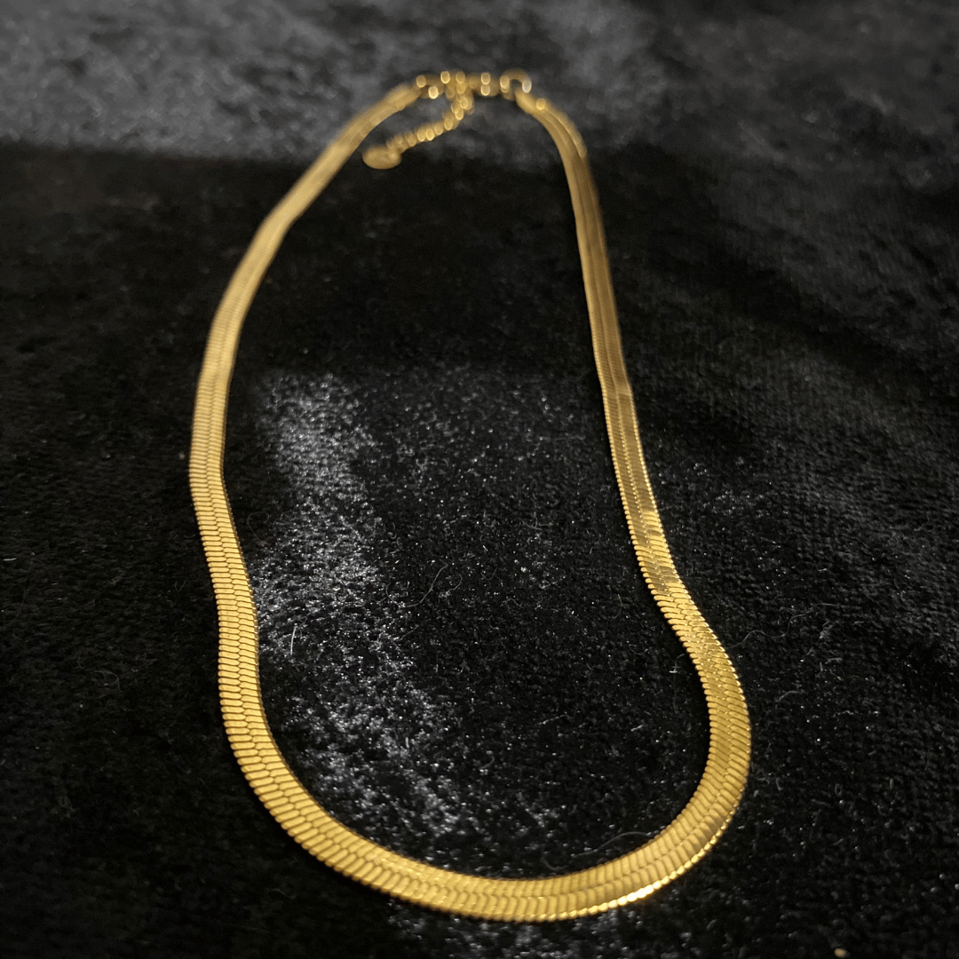 Yılan Zincir Gold İnce Kolye - Paslanmaz Çelik