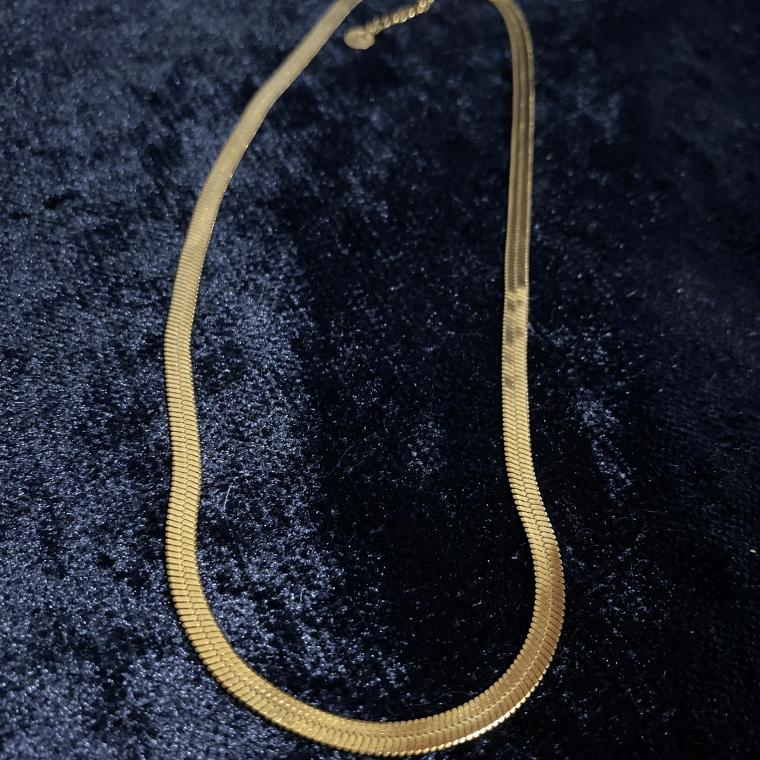 Yılan Zincir Gold İnce Kolye - Paslanmaz Çelik