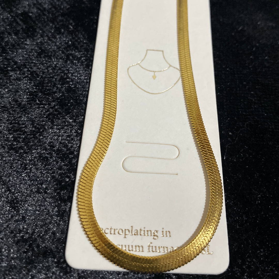 Yılan Zincir Gold İnce Kolye - Paslanmaz Çelik